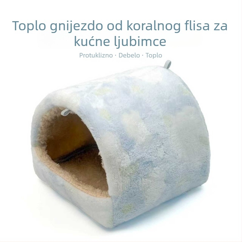Zatvoreni hamster dom od pamuka, ovalni oblik, topla zimska kućica