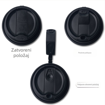 90 mm jednokratna poklopca za čašu, papir-plastika, univerzalna za čaj i kavu, integrirani poklopac za čaj s mlijekom, deblji, nepropusni.