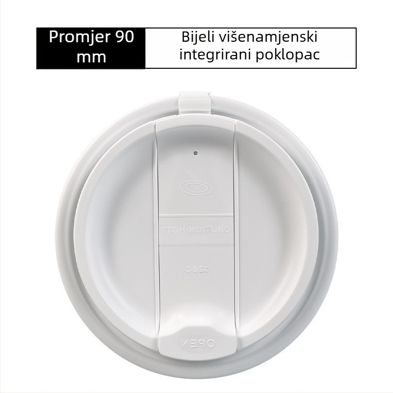 90 mm jednokratna poklopca za čašu, papir-plastika, univerzalna za čaj i kavu, integrirani poklopac za čaj s mlijekom, deblji, nepropusni.