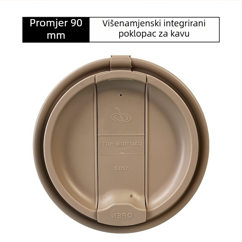 90 mm jednokratna poklopca za čašu, papir-plastika, univerzalna za čaj i kavu, integrirani poklopac za čaj s mlijekom, deblji, nepropusni.