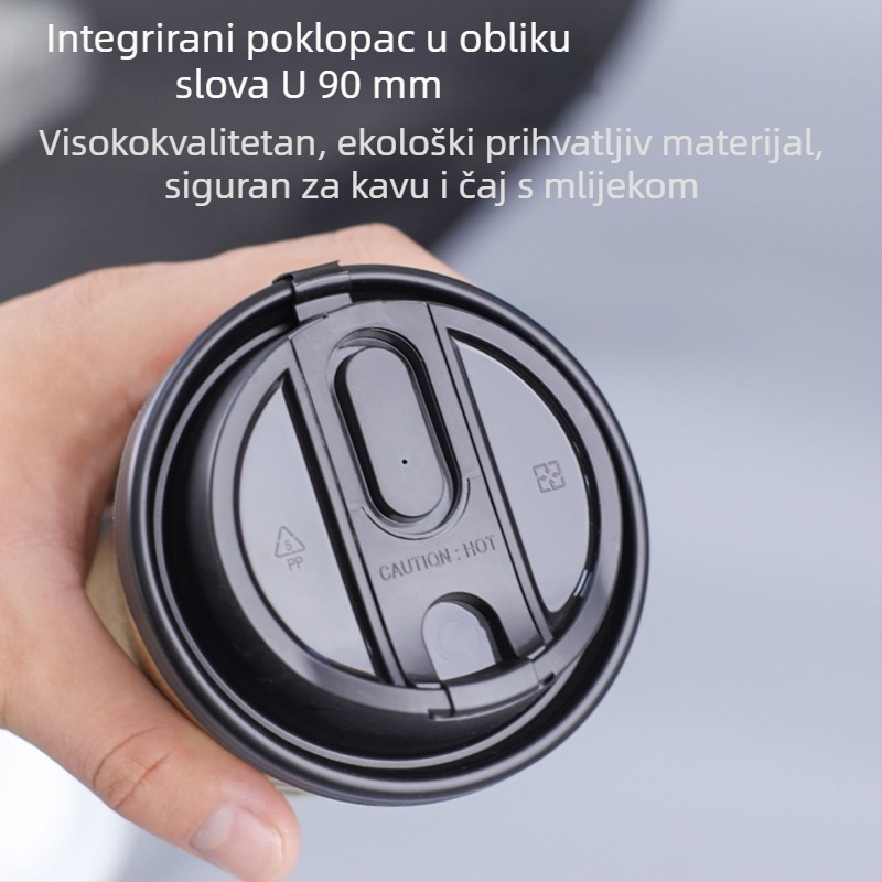 Jednokratni poklopac za šalice, promjera 90/80 mm; univerzalni poklopac za kavu i mliječni čaj; pogodan za dostavu; prehrambena kvaliteta; izrađeno injekcijskim oblikovanjem
