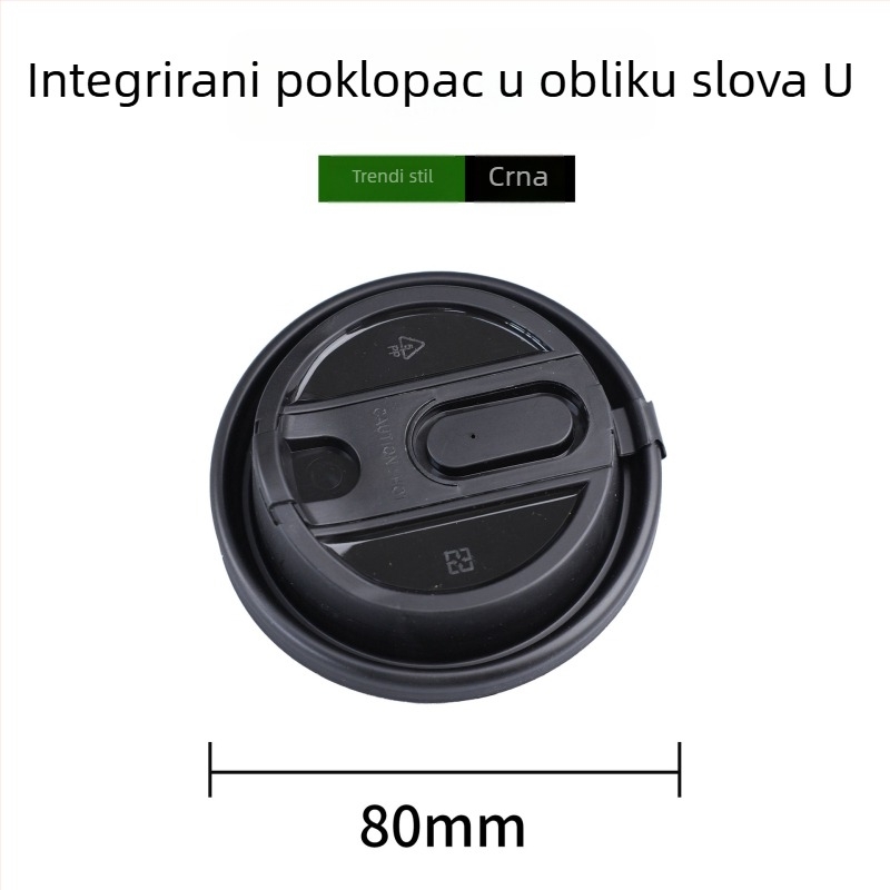 Jednokratni poklopac za šalice, promjera 90/80 mm; univerzalni poklopac za kavu i mliječni čaj; pogodan za dostavu; prehrambena kvaliteta; izrađeno injekcijskim oblikovanjem