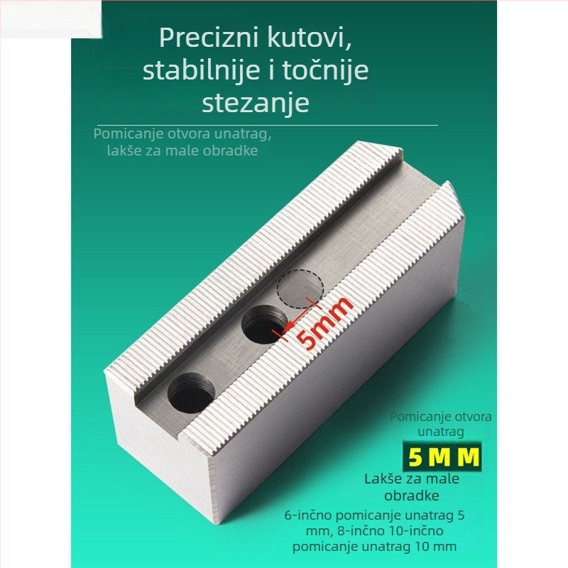Hidraulički mekani čeljustni sklop s tri čeljusti za male dijelove, promjer 6/8/10 inča, stražnje učvršćivanje