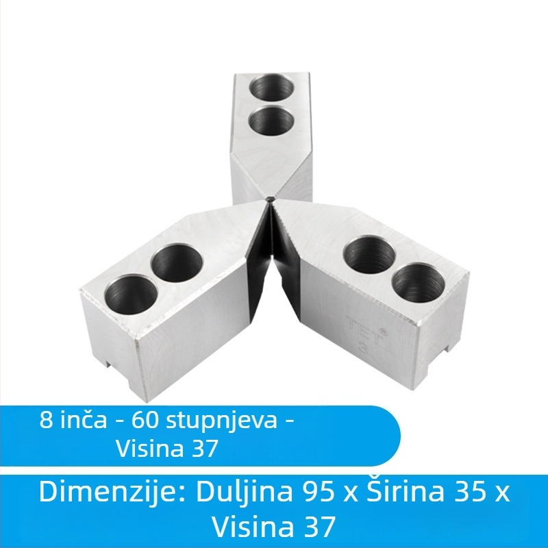 Hidraulički mekani čeljustni sklop s tri čeljusti za male dijelove, promjer 6/8/10 inča, stražnje učvršćivanje