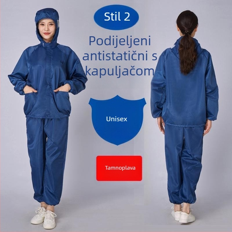 Dvodijelno radno odijelo otporno na prašinu i antistatičko za muškarce – gornji dio i donji dio