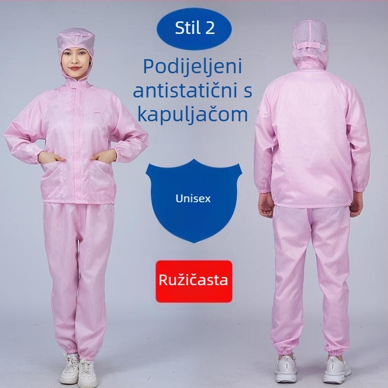 Dvodijelno radno odijelo otporno na prašinu i antistatičko za muškarce – gornji dio i donji dio