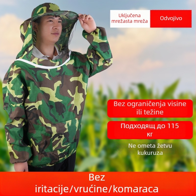 Zaštitna kapa s kapuljačom za poljoprivredne poslove, zaštita lica od insekata i ogrebotina, odjeća za pčelarstvo