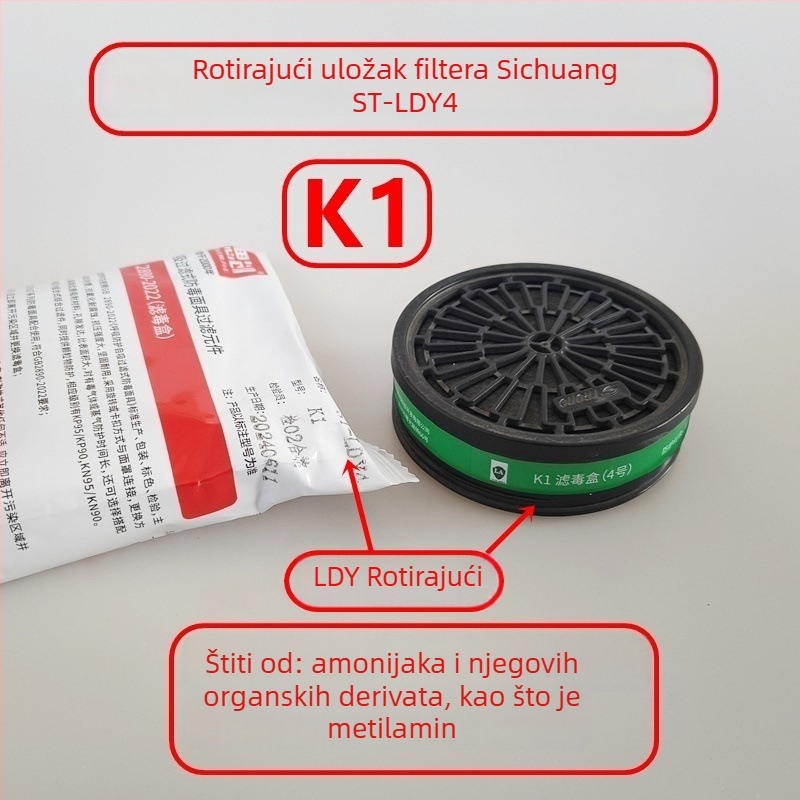 Si Chuang ST-LDH/Y3/47 rotirajuća kutija filter s aktivnim ugljenom za organske plinove, amonijak, kiseline i paru