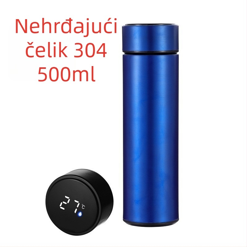 Termos s inteligentnim prikazom temperature, od 304 nehrđajućeg čelika – unisex minimalistički dizajn, personalizirani poslovni dar