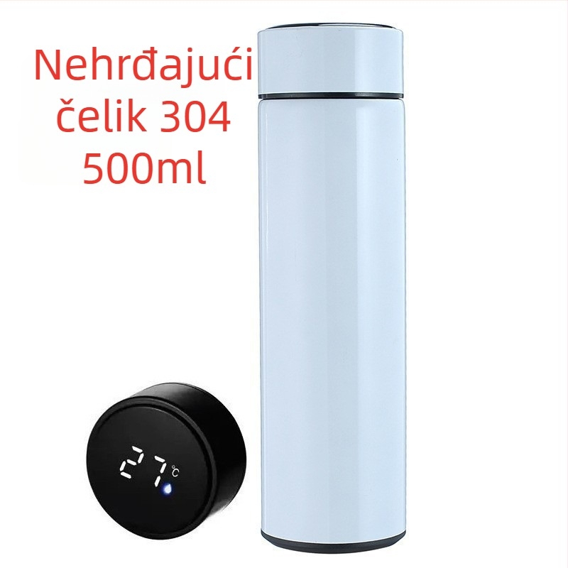 Termos s inteligentnim prikazom temperature, od 304 nehrđajućeg čelika – unisex minimalistički dizajn, personalizirani poslovni dar