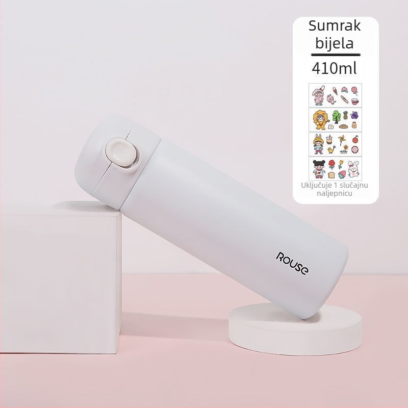 Nanjiren Koreanskog stila unisex termos šalice, 304 nehrđajući čelik, vakuumska izolacija, velika kapaciteta, poklopac s klikom