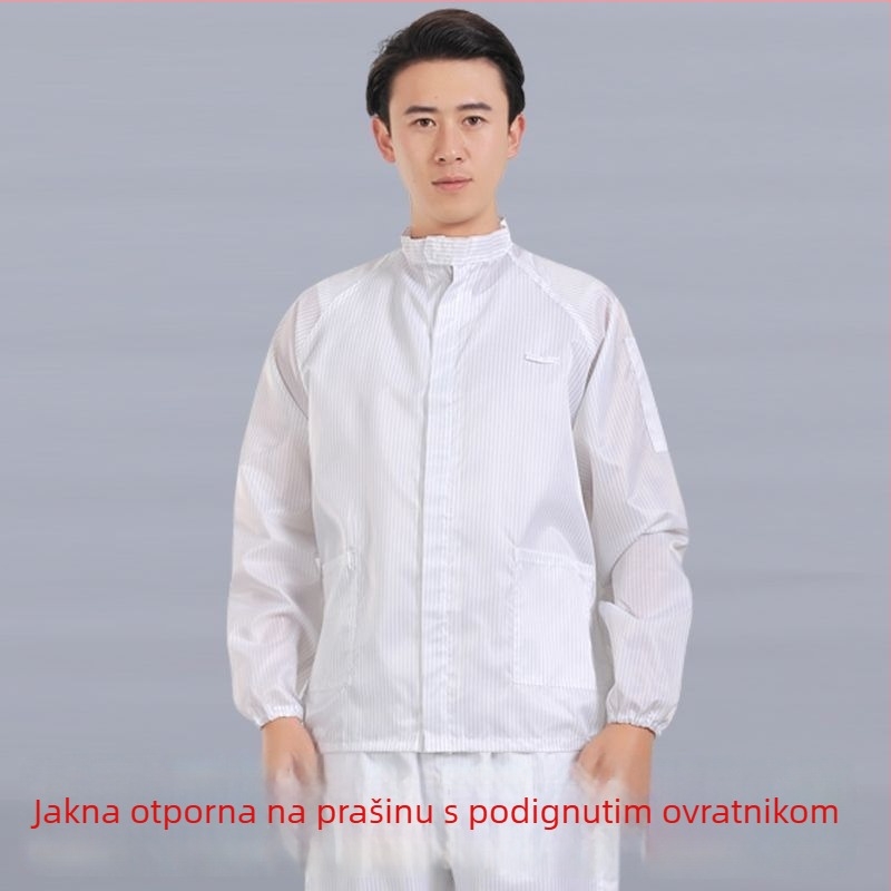 Dvodijelni antistatički radni set za čiste prostore – plava jakna i hlače, unisex