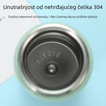 Jednostavna mini izolirana šalica za studente, kompaktnog džepnog formata, unutarnja 316 nehrđajućeg čelika, vanjska 201 nehrđajućeg čelika, prenosna
