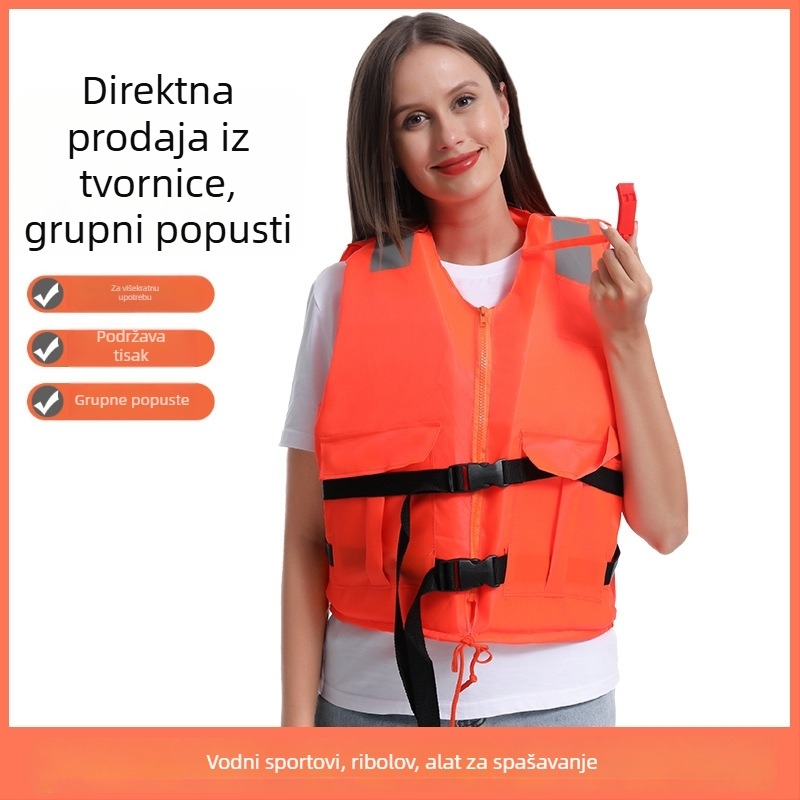 Vesta za spašavanje za odrasle, XL debeli model, za plovila, ribolov i plivanje