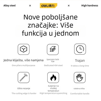 Deli set kliješta: industrijski višestruki set kliješta od nehrđajućeg čelika, antimagnetni, igličaste i dijagonalne kliješte za električare
