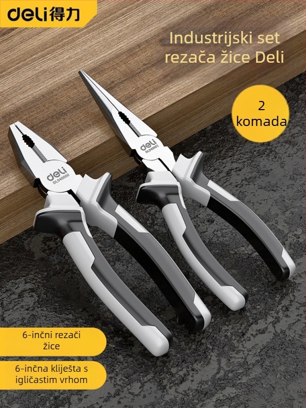 Deli set kliješta: industrijski višestruki set kliješta od nehrđajućeg čelika, antimagnetni, igličaste i dijagonalne kliješte za električare