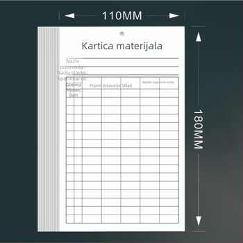 Skladišna kartica za materijale i zalihe, kartica primitka i otpreme, identifikacijska kartica skladišta, dvostruka viseća kartica