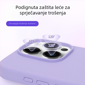 Kućište od tekućeg silikona za iPhone 15/16 Pro Max i iPhone 17 Pro — poslovni stil, potpuno prekrivanje, zaštita od padova