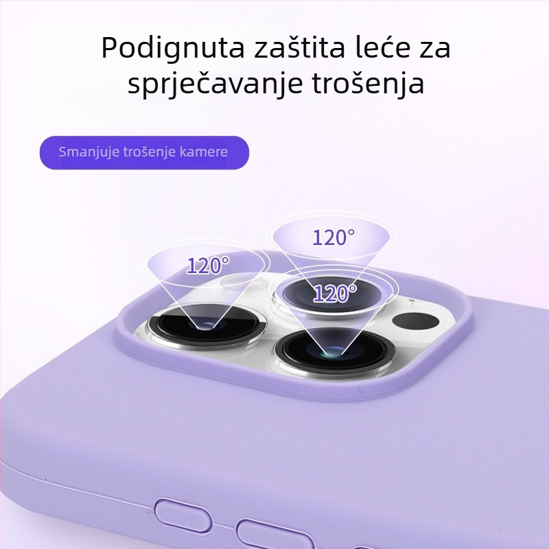Kućište od tekućeg silikona za iPhone 15/16 Pro Max i iPhone 17 Pro — poslovni stil, potpuno prekrivanje, zaštita od padova