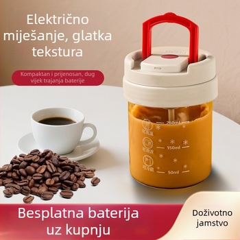 Potpuno automatska čaša za miješanje s mjernom ljestvicom, shaker proteina, šalica za kavu, električni miješac praška soje, staklena čaša