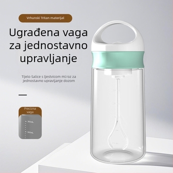 Prijenosni automatski shaker za mliječni prah i proteinski prah, s ugrađenim mjeračem