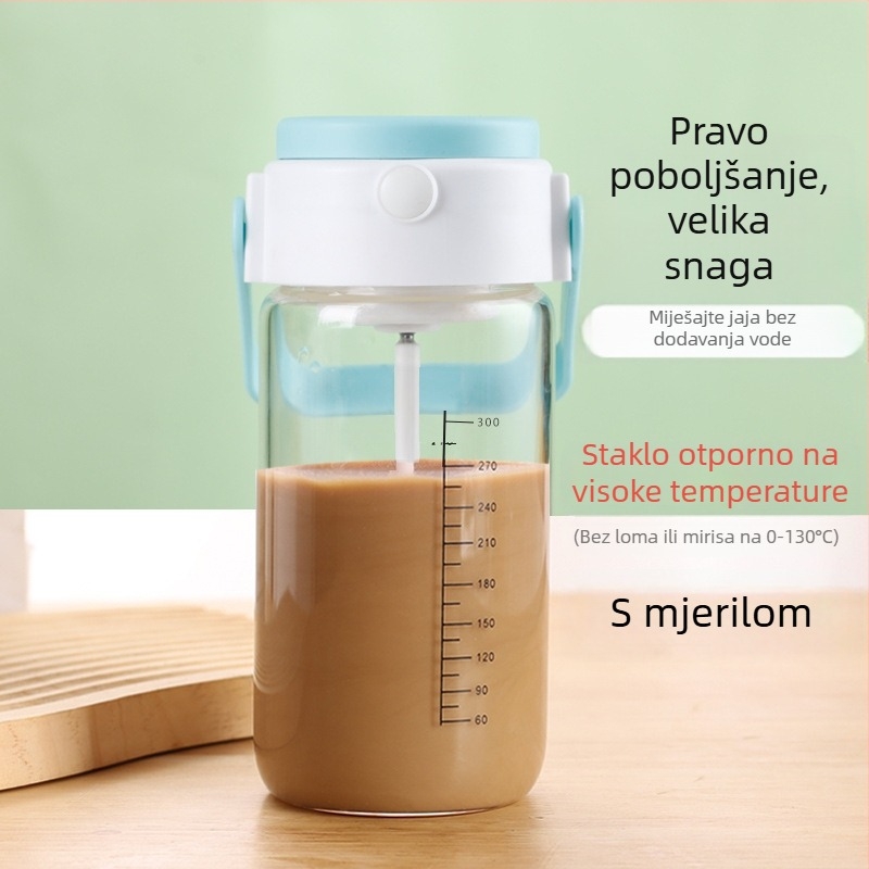 Automatska baterijska miješalica – prijenosni stakleni šejker za milkshake i proteinski prah, fitness