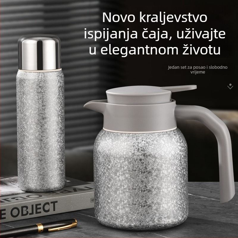 Kuhalica od čistog titana s izolacijom, velikim kapacitetom, ručkom, pametnim prikazom temperature, separacijom čaja i vode te priprema čaja