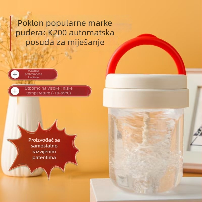 Električna automatska šalica za miješanje s jednim pritiskom, za kafu i mliječni prah, materijal prehrambene kvalitete, fitness šalica za vodu