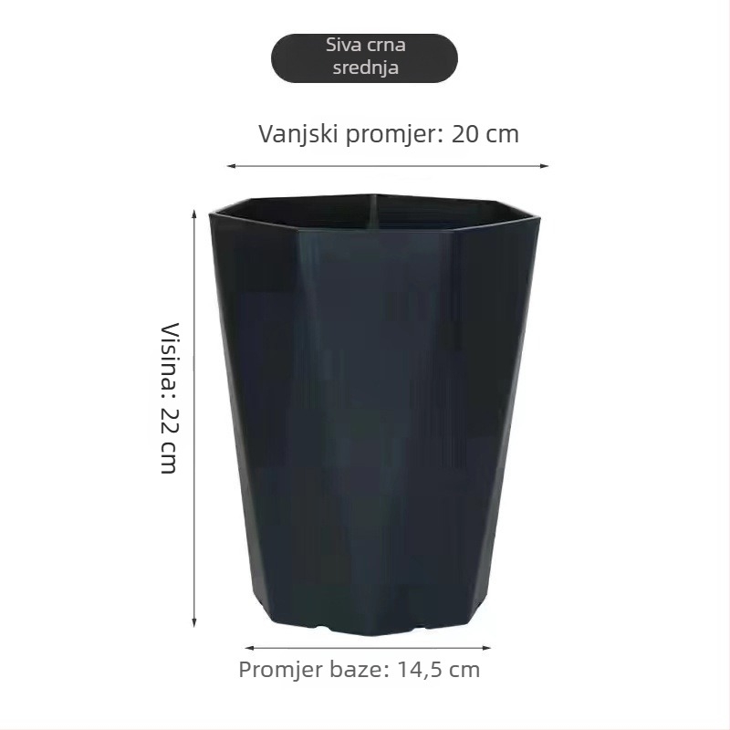 Vrtni lonac od smole, dijamantnog oblika, europskog stila, minimalistički, za dnevni boravak ili ured, pogodan za velike zelene biljke