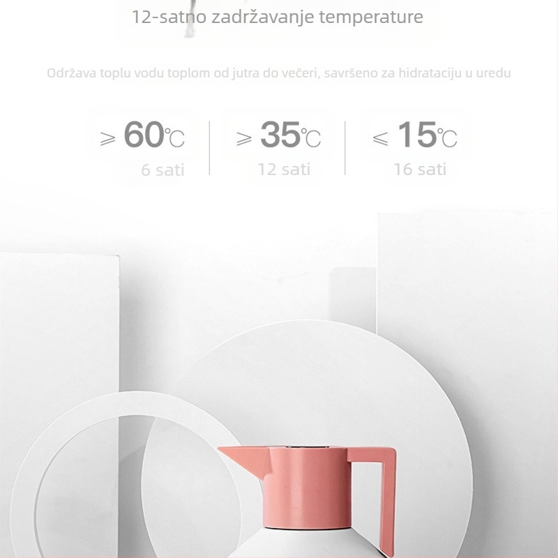 Geometrijska termoska od 304 nehrđajućeg čelika s dvostrukim stijenkama, nordijski stil, prilagođeno logo, dar za dom i posao.