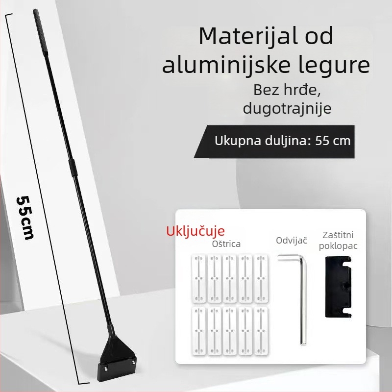 Alge scraper za akvarij s dugačkim držačem – temeljito čišćenje algi i mahovine