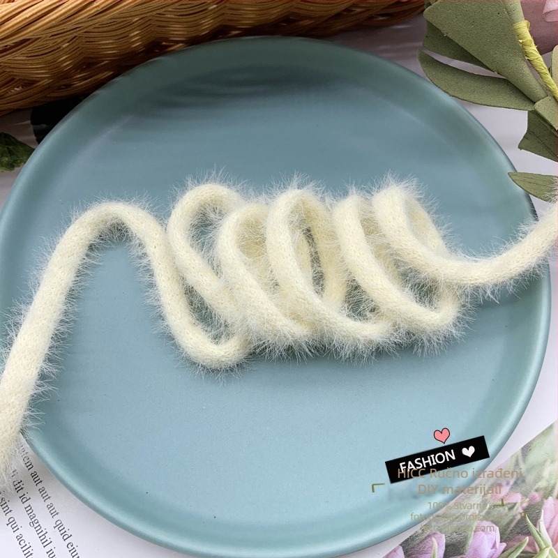 DIY set za kosu: plišani pleteni dvostruko slojeviti traka, za jesen-zimu, uključuje gumicu za kosu i klipse za kosu