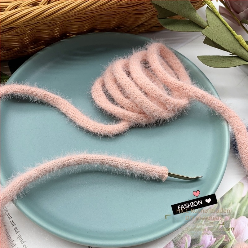DIY set za kosu: plišani pleteni dvostruko slojeviti traka, za jesen-zimu, uključuje gumicu za kosu i klipse za kosu