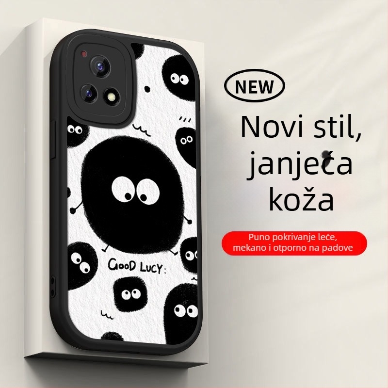 Kućište za Vivo Y55s, kompatibilno s Y53s i Y52s, silikon, otpornost na padove, sladak zabavan dizajn, za oba spola