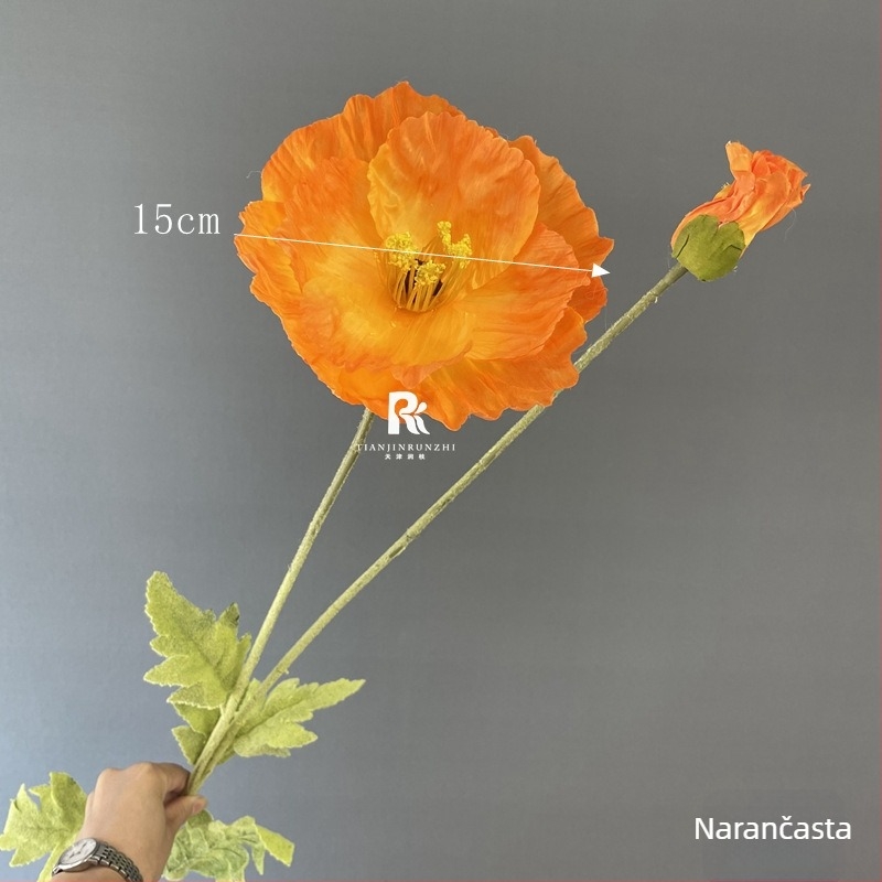 Ogromne umjetne makove cvjetovi – svileno cvijeće za vjenčane aranžmane, dekoracije, rekvizite za fotografiju i kućnu florističku umjetnost