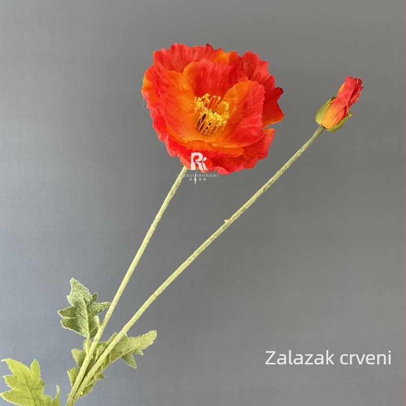 Ogromne umjetne makove cvjetovi – svileno cvijeće za vjenčane aranžmane, dekoracije, rekvizite za fotografiju i kućnu florističku umjetnost
