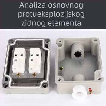 Eksplozijski otporan zidni prekidač, 220V/380V, montaža na površinu, rotirajući jednopolski/dvopolni osigurač, industrijski vodootporni prekidač