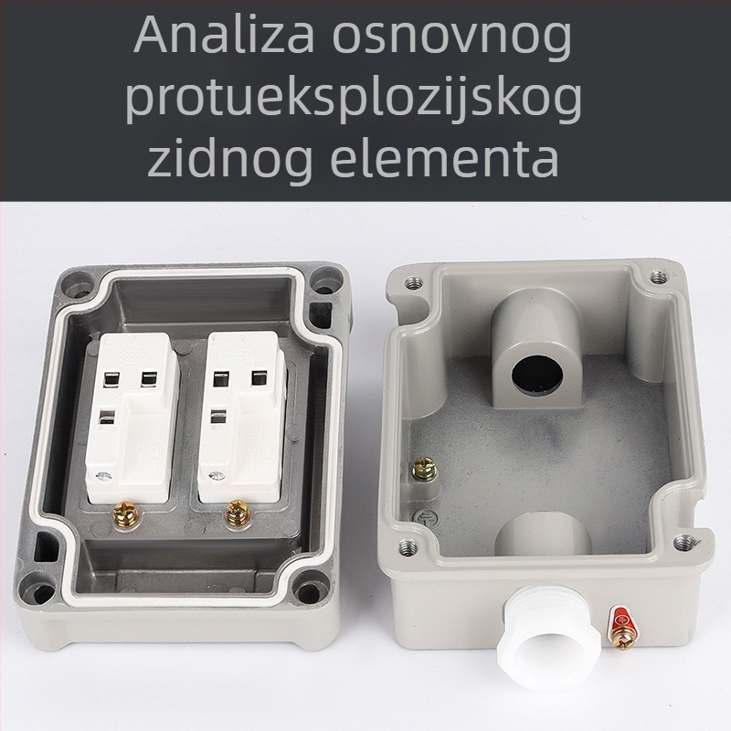 Eksplozijski otporan zidni prekidač, 220V/380V, montaža na površinu, rotirajući jednopolski/dvopolni osigurač, industrijski vodootporni prekidač