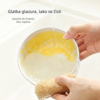 Keramična zdjela za paru s poklopcem za kremu od jaja
