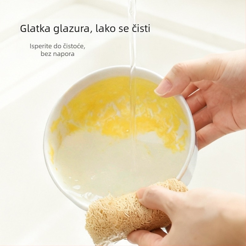 Keramična zdjela za paru s poklopcem za kremu od jaja