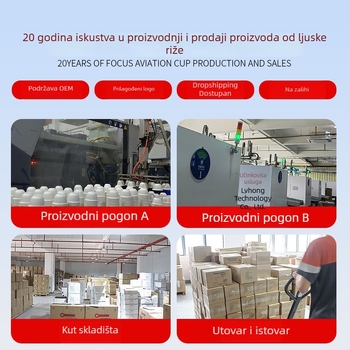 Jednokratno posuđe od rižine ljuske: okrugli tanjuri i tanjuri za voće za posluživanje
