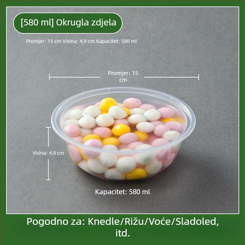 Jednokratne plastične tanjuri, kružni, debeli, sigurni za hranu, kompatibilni s mikrovalnom pećnicom, za kućnu upotrebu i vanjske piknike