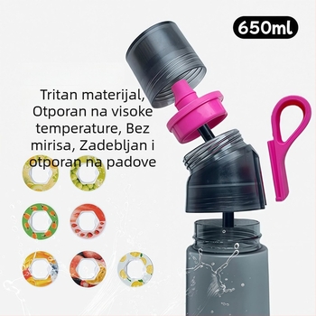 AirUp druga generacija sportska boca za vodu s nagnutim poklopcem, mat završetak, voda s aromom, Space Cup