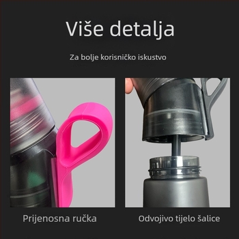AirUp druga generacija sportska boca za vodu s nagnutim poklopcem, mat završetak, voda s aromom, Space Cup