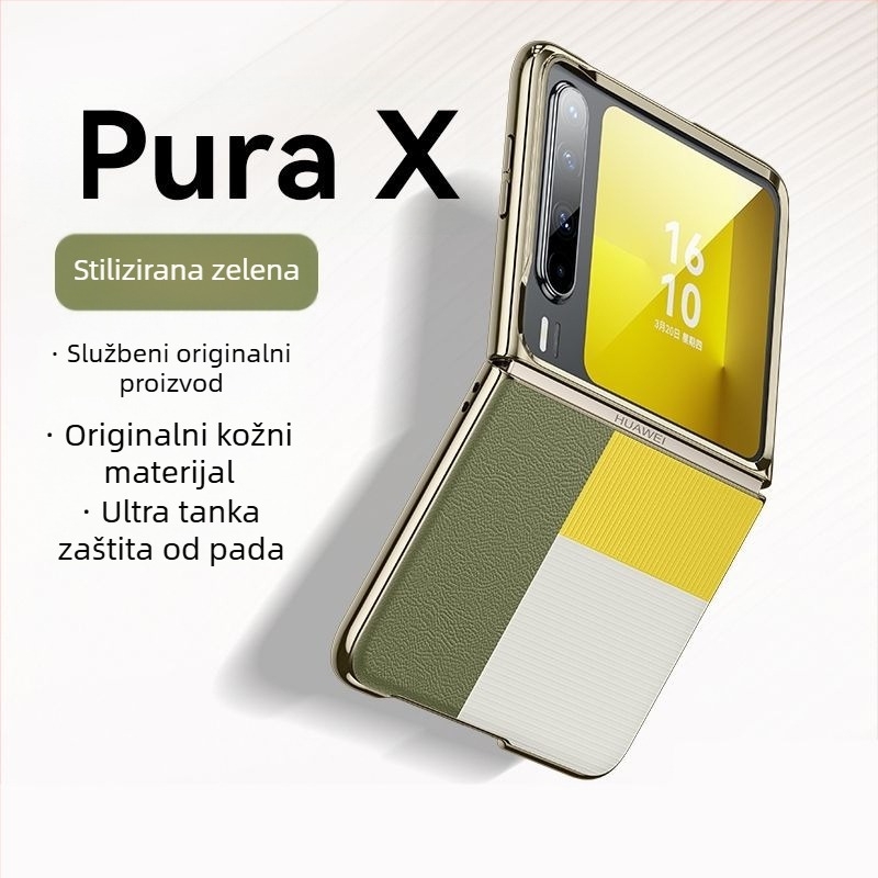 Kožna ultra-tanka futrola za Huawei Pura X — puna zaštita od padova, unisex