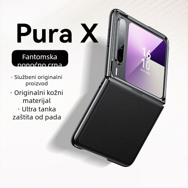 Kožna ultra-tanka futrola za Huawei Pura X — puna zaštita od padova, unisex