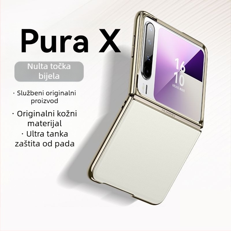 Kožna ultra-tanka futrola za Huawei Pura X — puna zaštita od padova, unisex