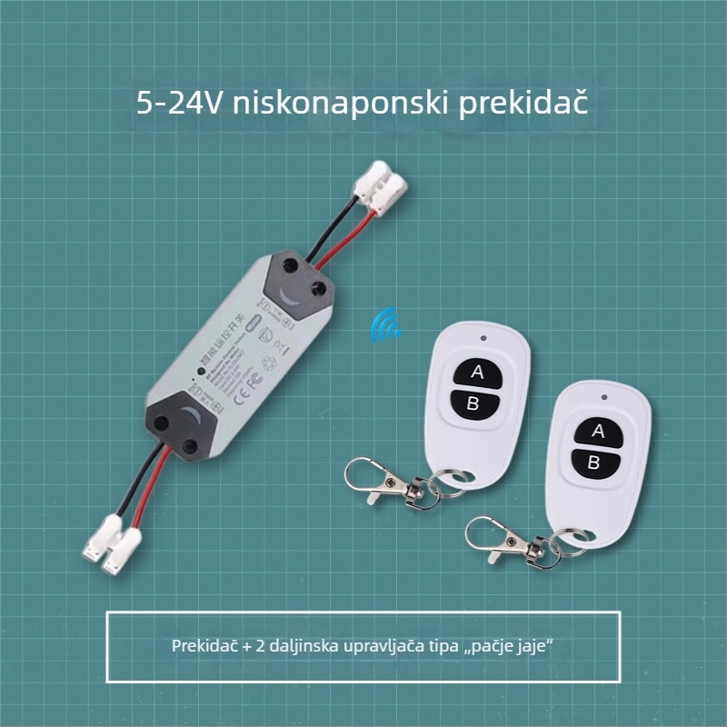 Bežični relej za upravljanje napajanjem, 5V/12V/24V, za kontrolu pristupa i niskotrošnih automobilskih krugova