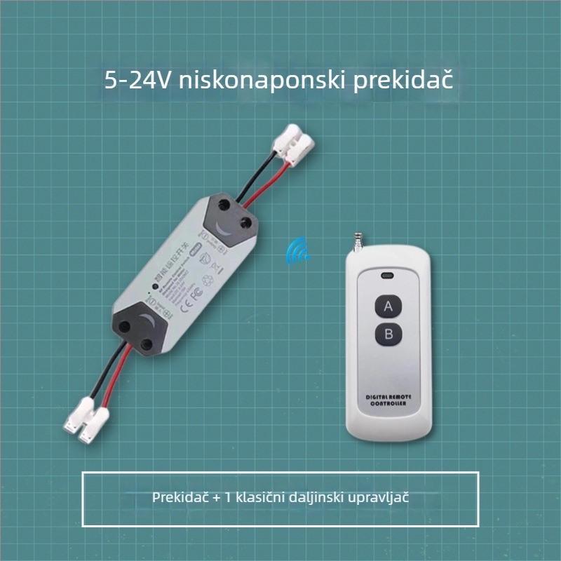 Bežični relej za upravljanje napajanjem, 5V/12V/24V, za kontrolu pristupa i niskotrošnih automobilskih krugova