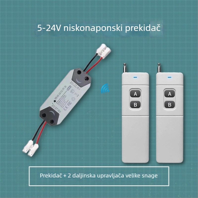 Bežični relej za upravljanje napajanjem, 5V/12V/24V, za kontrolu pristupa i niskotrošnih automobilskih krugova